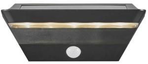 LED Solar wandlamp Agena 5W 3000K zwart IP44 - Afbeelding 2