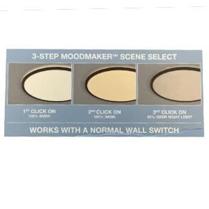 LED Plafonniere Oja 42 zwart 19W 3000K/ 4000K 42cm - Afbeelding 4