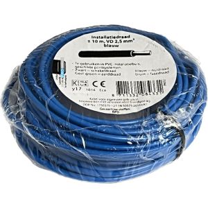 VD draad 2.5qmm blauw 10m