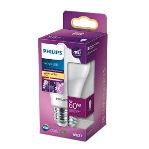 Philips LED GLS E27 8-60W 2700K mat SENSOR blister