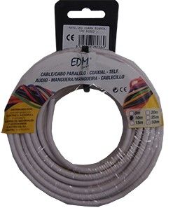 Kabel H03VV-F VMVS ovaal plat 2x1qmm wit 10m