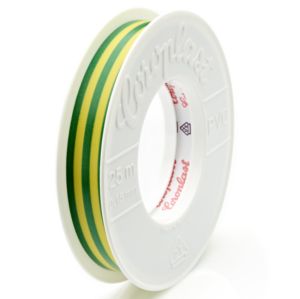 Isolatietape Coroplast 15mm rol 4,5m geel/groen