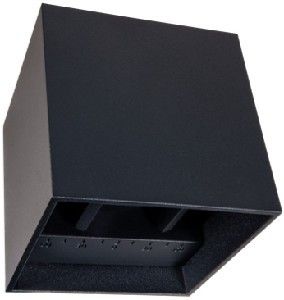 LED Wandlamp 2x3W up&down vierkant zwart 2700K IP65