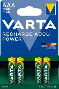 Varta NiMH oplaadbare batterij AAA 1000mA blister(4)