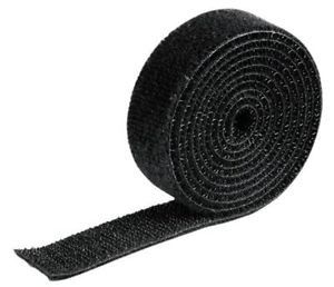 Klittenband zwart rol 5 meter lang 10mm breed