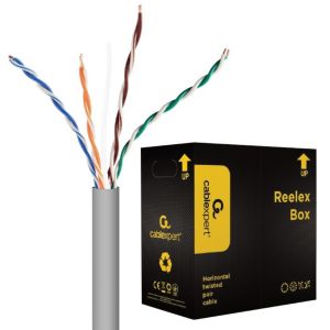 UTP CAT5E 4x2 AWG24 305m grijs massief