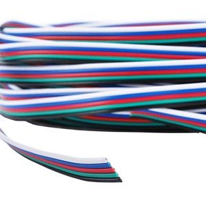 Kabel voor RGBW Ledstrip 5-aderig lengte 50 meter