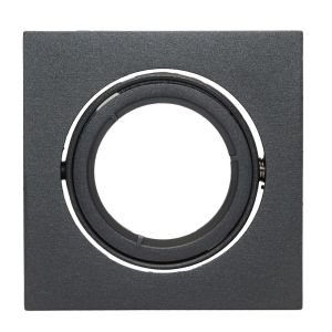 Inbouwspot 50mm verstelbaar vierkant mat zwart