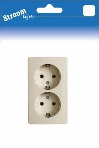 PEHA CREME opbouw stopcontact wcd RA dubbel