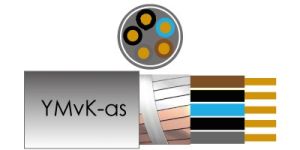 Kabel YMVKas 5x2,5qmm grondkabel rol 100m
