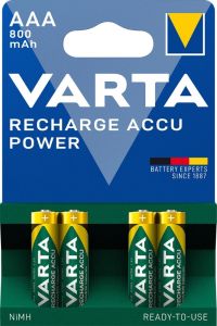 Varta NiMH oplaadbare batterij AAA 800mA blister(4)
