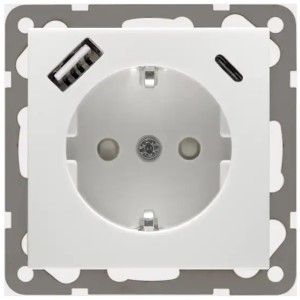 PEHA Badora LW stopcontactwcd RA + USB +USB-C