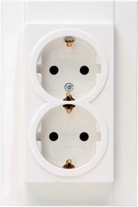 Kopp HK07 WIT inbouw stopcontact wcd RA dubbel