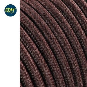 Omsponnen snoer 2x0,75qmm bruin 5m