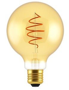 Nordlux LED Globe G95 E27 4,9-35W 2200K filament spiraal gold dimbaar