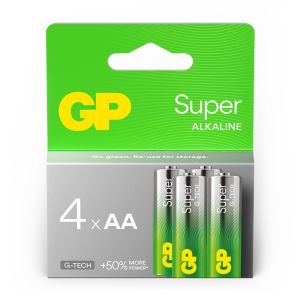 GP Super Alkaline batterij AA blister(4)