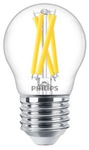Philips LED kogel E27 3,4-40W filament helder dimtone