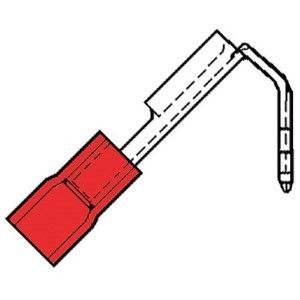 Kabelschoen vlaksteker male+female rood 6.3x0.8mm