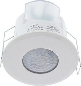 Aanwezigheidsmelder IR inbouw plafond wit platte lens
