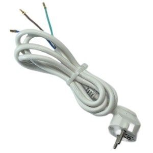 Aansluitsnoer 3x1,5qmm 3m wit PVC