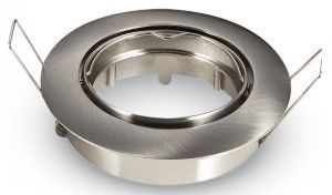 Inbouwspot verstelbaar 50mm rond geschuurd staal