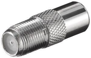 F-connector verbinder female - coax IEC male