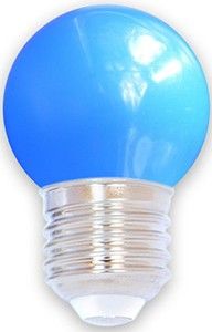 LED kogellamp E27 blauw 1W