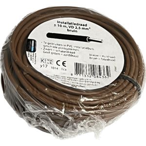 VD draad 2.5qmm bruin 10m