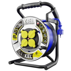Kabelhaspel prof H07BQ-F 3x2,5qmm 40m blauw