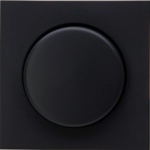 Kopp HK07 PURE mat zwart afdekplaat + knop dimmer