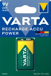Varta NiMH oplaadbare batterij E 9V 200mA blister(1)
