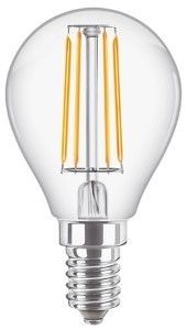 Philips LED kogel E14 4,3-40W 2700K filament helder