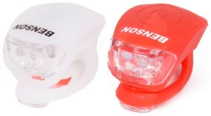 LED fietslampset 2 delig rood/wit