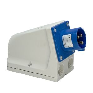 CEE 3P/16A/230V opb wcd blauw met pennen