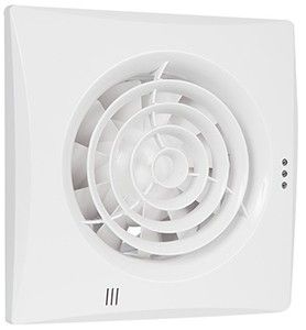 Badkamer - Toilet ventilator S125T wit 125mm + timer