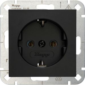 Kopp HK07 PURE mat zwart inbouw stopcontact wcd RA
