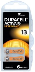 Duracell gehoor batterij 13 blister(6)