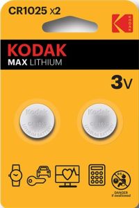 Kodak CR1025 lithium knoopcel batterij blister(2)