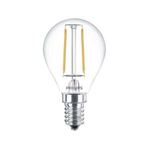 Philips LED kogel E14 2-25W 2700K filament helder