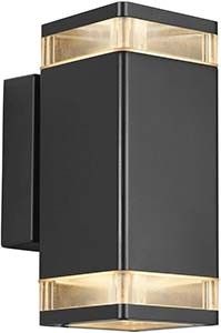 Wandlamp Elm 2x GU10 zwart IP44