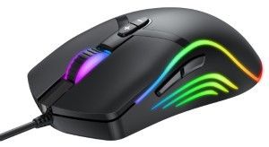 Optische gaming muis bedraad USB RGB licht zwart
