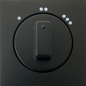Kopp HK07 PURE mat zwart afdekplaat+knop 3-standen schakelaar