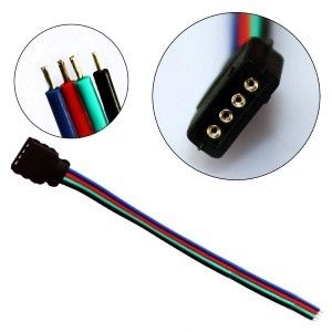 RGB Connector female 4 aderig 15cm draad