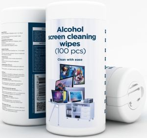 Scherm reinigingsdoekjes met alcohol 100 stuks