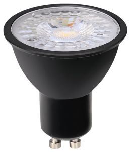 LED spot GU10 230V 5-50W 60gr zwart 3000K dimbaar