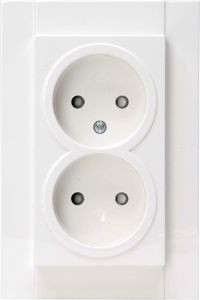 Kopp HK07 WIT inbouw stopcontact wcd dubbel