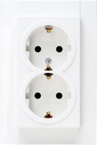 Kopp HK07 PURE mat wit inbouw stopcontact wcd RA dubbel