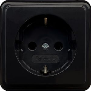 Kopp ZWART opbouw stopcontact wcd RA