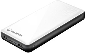 Powerbank 20.000mA zilver USB + USB-C