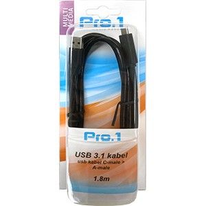 USB-C 3.1 ->USB 3.1 A-male 1,8 meter
